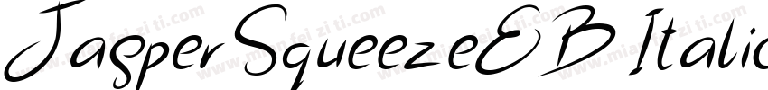 JasperSqueezeEB Italic字体转换